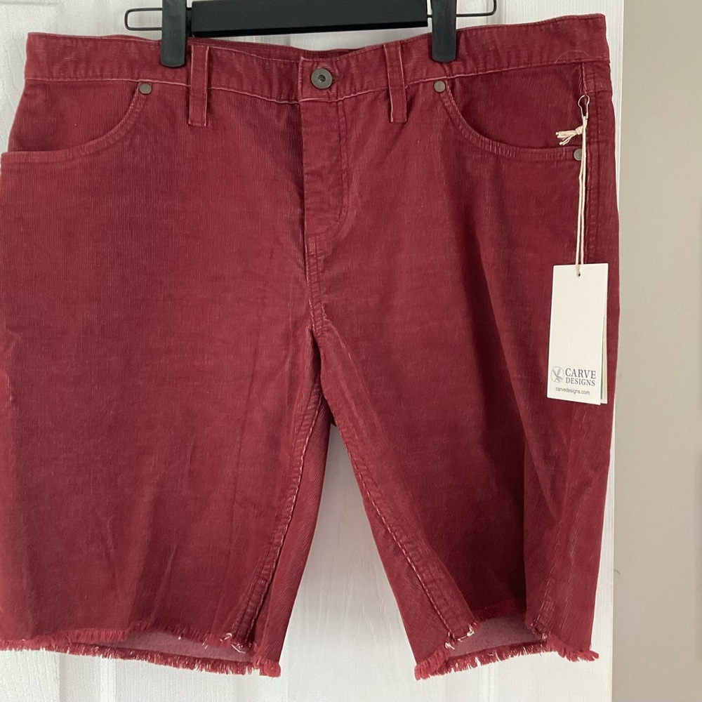 Carve Cabernet Corduroy Shorts. Laundered but never worn